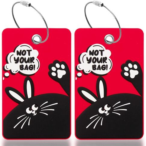 2PCS 2303 Bright Silicone Luggage tag (Blue) in Saudi Arabia