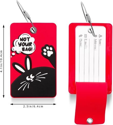2PCS 2303 Bright Silicone Luggage tag (Blue) in Saudi Arabia