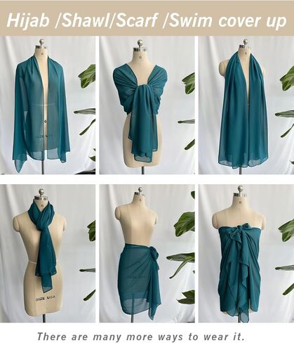 BEAUTELIATE Soft Chiffon Scarfs Shawls and Wraps for Evening Dresses Bridal Wedding Shawl Wraps in Saudi Arabia