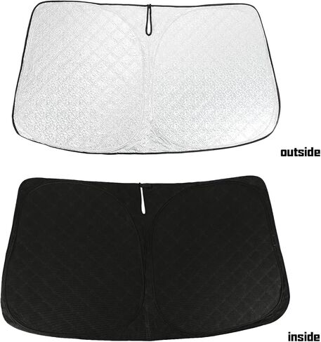 D-Lumina Windshield Sun Shade Compatible with 2017 2018 2019 2020 2021 2022 Super Duty Ford F250 F350 F450 F550 - Upgraded 3 Layers 240T Material, Foldable Front Window Sun Shield Protector in Saudi Arabia