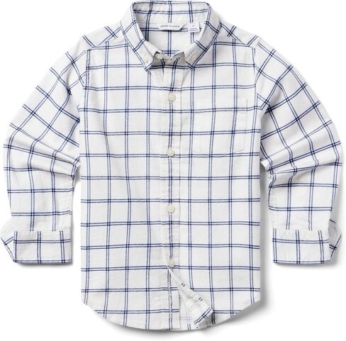 Janie and Jack Boys' Brushed Tattersol Shirt (Toddler/Little Big Kid) in Saudi Arabia