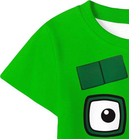 Boys Numbers Cartoon T-Shirt Kids Girls Cartoon Tee Shirt Daily Playwear Causal Wear for 3-8 Years in Saudi Arabia
