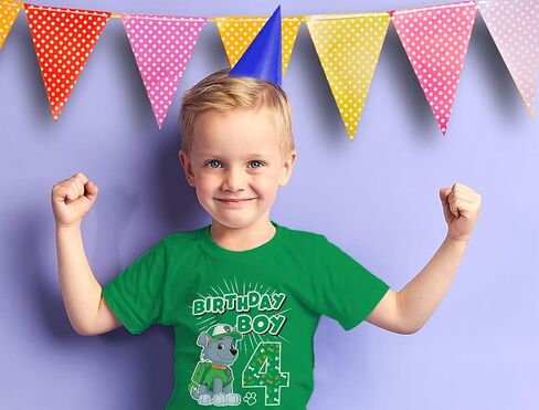 Paw Patrol Rocky Birthday Boy 4 Toddler Kids Toddler Kids T-Shirt in Kuwait