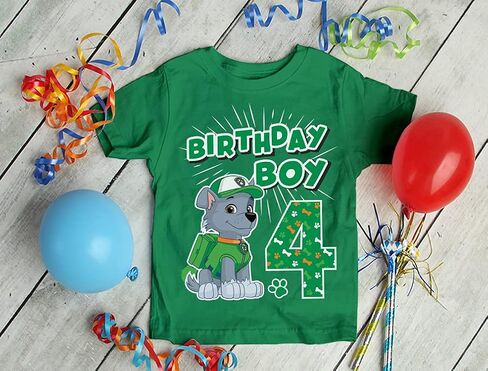 Paw Patrol Rocky Birthday Boy 4 Toddler Kids Toddler Kids T-Shirt in Kuwait
