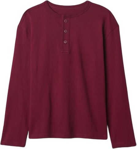 GAP Boys' Long Sleeve Washed Henley in Kuwait