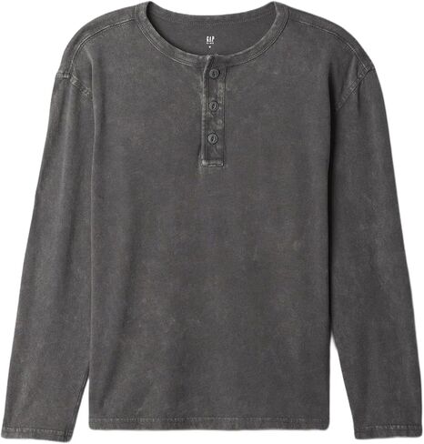 GAP Boys' Long Sleeve Washed Henley in Kuwait