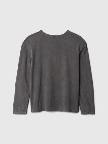 GAP Boys' Long Sleeve Washed Henley in Kuwait