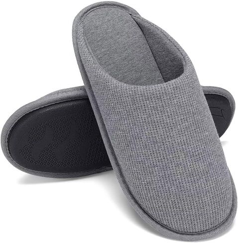 TUOBUQU Mens House Slippers Soft Cozy Bedroom Slippers in Kuwait