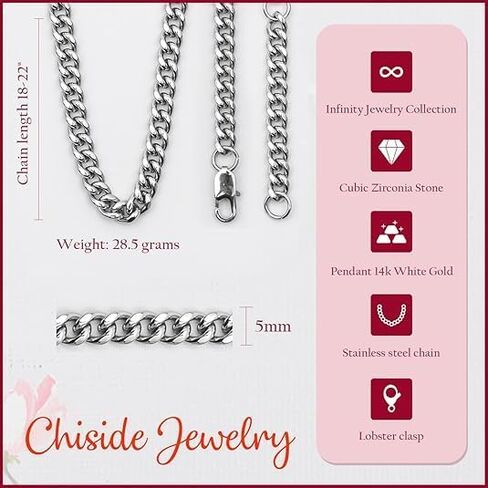 Promise Necklace For Him, Promise Necklace Gift For Boyfriend, Birthday Valentines Jewelry Gifts For Man, Husband Necklace From Wife, Cuban Chain Necklace, Anniversary Necklace For Boyfriend in Saudi Arabia