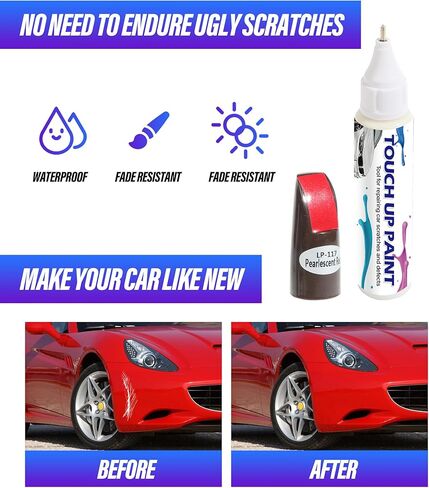 مزيل خدوش السيارة من ESEWALAS طلاء السيارة، طلاء اللمس، إصلاح خدوش طلاء السيارة سهل وسريع، قلم طلاء 2 في 1، قلم طلاء لإصلاح خدوش السيارة (أسود) in Kuwait