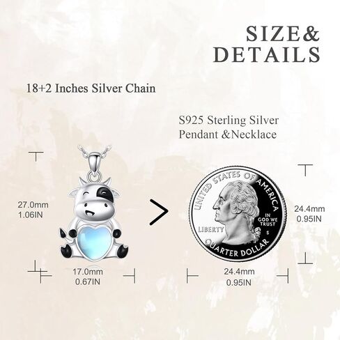Animal Pendant Necklace 925 Sterling Silver Cute Animal Jewelry for Women Animal Lover in Kuwait