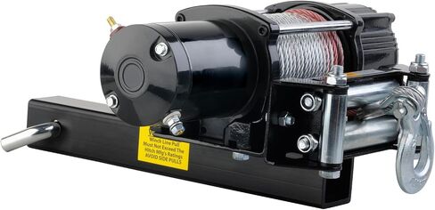 KEEPER KT2000 12V Electric Winch, 2,000 lb. Capacity, Wire Rope with Hook, Free-Spool Clutch, ATV & Trailer Mounting, Handheld Control in Saudi Arabia