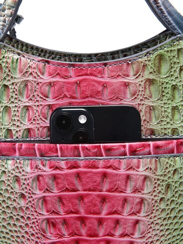 تمساح نمط التدرج مقبض علوي حقيبة كبيرة حمل حقيبة عادية تنوعا ركاب حقيبة جلدية حزام الكتف in Kuwait