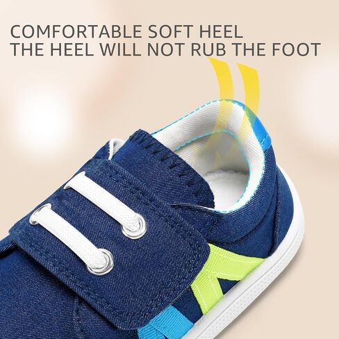 Toddler Wide Toe Box Shoes:Boys Barefoot Shoes Non-Slip Zero Drop Little Girls Slip on Sneakers,Baby First Walking Shoes Outdoor Activities in Saudi Arabia
