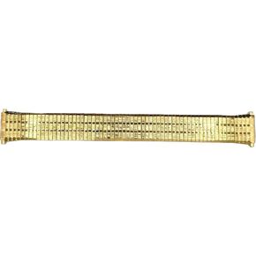 16mm-22mm Mens Stainless steel Expansion Flex Gold Tone 6 inch Watch Band Ultra Thin