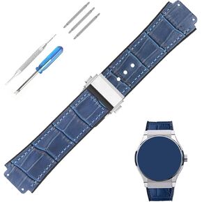 19mm*25mm*22mm Leather Watch Band replacement for Hublot Big Bang 25 mm Strap Wirstband accessories with Buckle for Men and Women