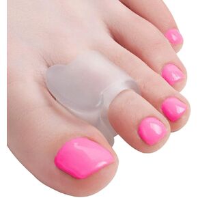 Toe Spacers (4 Pack) - Spreaders for Bunion, Gel Toe Ring Separator - Corrector for Plantar Fasciitis, Hammer Toe, Bunion Pain Relief, Overlapping Crooked Toes