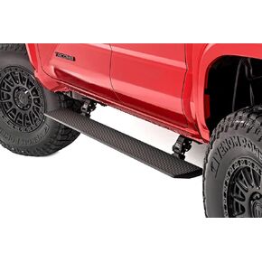 Rough Country Power Running Boards with LED Step Lights for Toyota Tacoma Double Cab (2024) - Dual Motor Electric Powerstep Board & Retractable Truck Steps