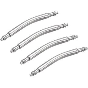 uxcell 4pcs Watch Band Link Pin, Spring Bar Pins, Stainless Steel Double Flanged End Pins for Watch Band Strap