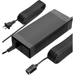 YANTU AC to DC Converter 10A/120W/8.7FT/110V to12V Converter, Car Cigarette Lighter Adapter, AC/DC Power Supply Adapter Transformer for Inflator, Car Refrigerator, and Other Car Devices