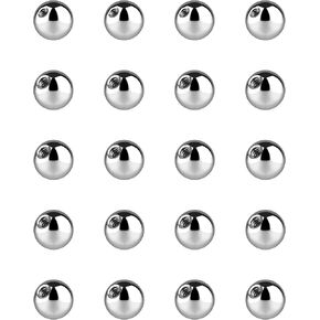 Piercing Balls 14g, 16g Externally Threaded - Use For Anti Eyebrow, Ear Lobe, Cartilage, Rook, Helix, Labret Stud Lip Rings, Snake Bites, Septum Balls Piercing Jewelry Parts - Screw-on Barbell Bar, Post, Circular Horseshoe Rings Replacement Balls For Pier