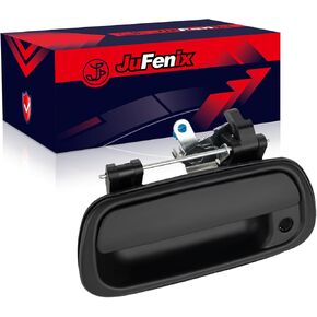 Tailgate Handle Liftgate Latch Handle with Keyhole & Rod Clips - Compatible with Toyota Tundra 2000-2006 - Black - Replace# 69090-0C010, 69090-0C030-C0