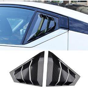 Car Rear Side Window Louvers Air Vent Scoop Shades Cover Blinds Racing Style Triangular Window Exterior Shutters Decoration for Altima 2019 2020 2021 2022 2023 2024 2025,Glossy Black