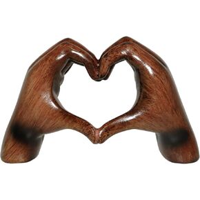Heart Hands Sculpture Aesthetic Decor, Love Hands Heart Statue Decoration for Living Room Table Office Bedroom Bookshelf, Unique Birthday Idea for Girls Sisters Girlfriend Mom Teacher