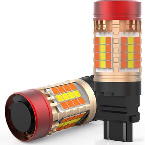 7443 Switchback LED Bulb Front Turn Signal 7444NA 7443NA White Amber Built in Resistor CANBUS Anti Hyper Flash Error Free 7444NA W21W DRL Parking Light Pack of 2 in Kuwait