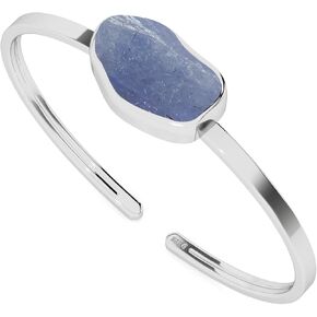 18x13mm Rough Natural Tanzanite Adjustable Twister Bangle Bracelet for Women in Sterling Silver, December Birthstone Jewelry Gifts for Her Birthday, Anniversary, Graduation