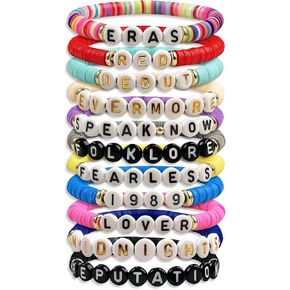 Friendship Bracelet Speak Now Fearless Bracelet Album Inspired Bracelet for Concert Outfit Gifts (11PCS)