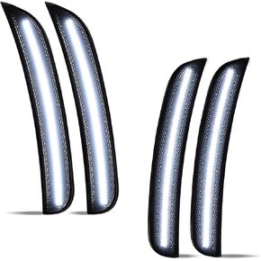 LED Side Marker Lights Front Rear Bumper Parking Signal Lamps for Dodge Charger 2015-2023 Smoked Len, Ice Blue