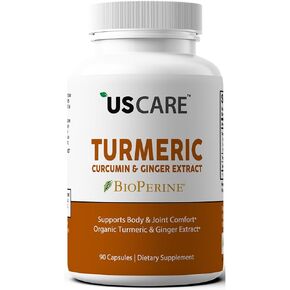 USCare Turmeric Curcumin with Ginger & 95% Curcuminoids & BioPerine