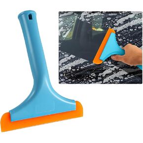 Small Silicone Window Squeegee, Car Windshield Silicone Squeegee, Auto Windshield Water Blade Scraper with 5.9 Inch Blade and Non-Slip Handle for Window, Mirror, Glass Door (Black)