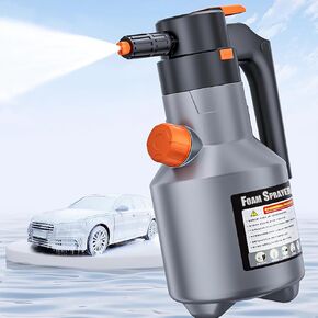 Electric Foam Sprayer 0.5Gal/2L Car Foam Sprayer 2 Modes Battery Powered Foam Sprayer for Car Wash with USB Rechargeable 4500mAh