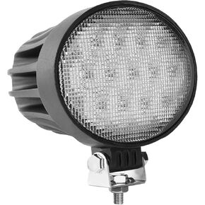 مصباح جرار LED مقاس 6.5 بوصة - مصباح عمل LED بيضاوي عالي الإخراج 65 وات 5850 لومن 12-24 فولت، نمط شعاع الفيضان وقاعدة تثبيت، متوافق مع جرارات جون ديري والزراعة والبناء (قطعة واحدة)