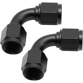 Aluminum 6AN Female to 6AN Female 90 Degree Swivel Coupler Fitting Adapter (6AN)