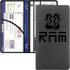 Customized for R-a-m 1500 2500 3500 Registration and Insurance Holder Premium,Center Console Organizer with Magnetic,R-a-m Accessories 2024-2011,Waterproof and Wear-Resistant Black
