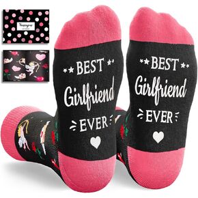 HAPPYPOP Gifts For Girlfriend Her Women - Funny Girlfriend Gifts from Boyfriend, Christmas Girlfriend Gift Ideas, Love Girlfriend Socks