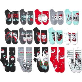 Women's Nightmare Before Christmas 15 Days of Socks Advent Calendar - Assorted Colors- (Size 4-10)