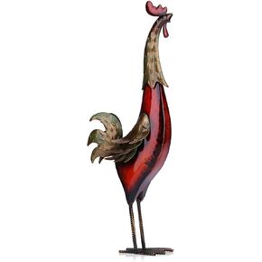 Metal Sculpture Multicolor Iron Rooster Home Furnishing Crafts