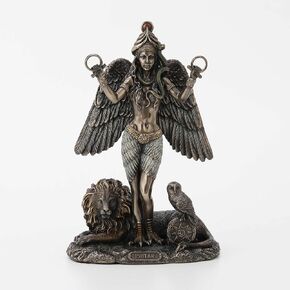 Veronese Design 8 5/8" Ishtar The Mesopotamian Queen of Heaven Cold Cast Resin Antique Bronze Finish Sculpture Altar Statue Wiccan Decoration Pagan Gifts