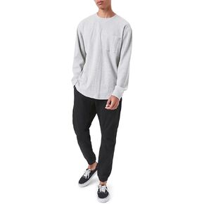 Forever 21 Men's Twill Drawstring Joggers