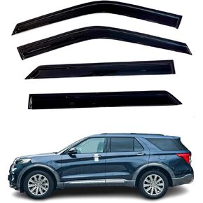 حاجب النافذة الجانبية حاجب الشمس واقي المطر فتحة التهوية يناسب فورد اكسبلورر 2020 2021 2022 2023 جديد in Kuwait