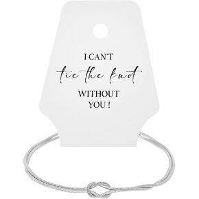 Bridesmaid Proposal Gifts Set - Bridesmaid Knot Bracelet Adjustable Snake Chain Bracelet Bridesmaid Proposal Gift Bridal Party Favors Gifts