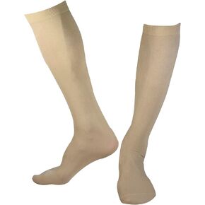 Beige Islamic Islam Socks For Modest Muslim Women Woman's Hijab Hejab Abaya Hijab Veil Stretch Leg Foot Cover Covers Extensions Winter Warm Warmer Knit Cozy Socks Gifts جورب اسلامى حريمي