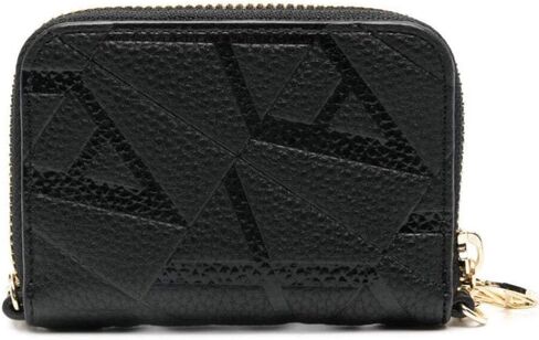 أ | محفظة X ARMANI EXCHANGE نسائية صغيرة بسحاب حولها مع سلسلة، أسود/أسود، مقاس واحد in Saudi Arabia