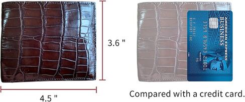 Men's Luxury Crocodile Wallets Handmade Genuine Leather Bifold Wallet in Saudi Arabia