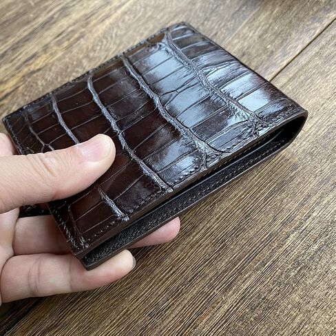 Men's Luxury Crocodile Wallets Handmade Genuine Leather Bifold Wallet in Saudi Arabia