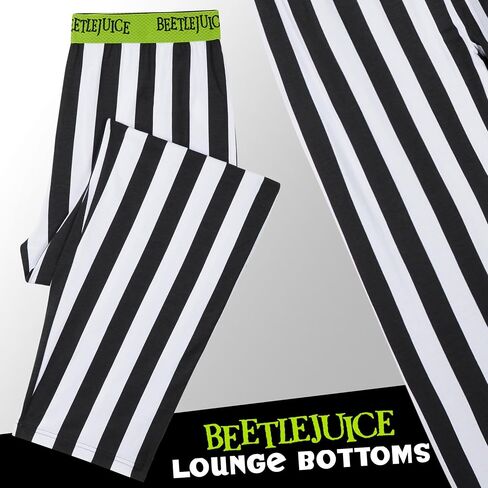 BEETLEJUICE Men's Pajama Pants, Soft Cotton Lounge Pants with Pockets in Saudi Arabia